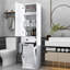 Armoire de buanderie avec portes et 1 tiroir, panier à linge inclinable, tablette réglable
