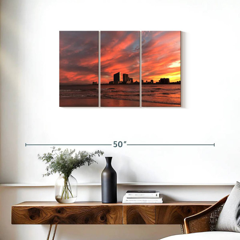 Gillard Brigantine Beach Sunset, H 20 po x l 33 po