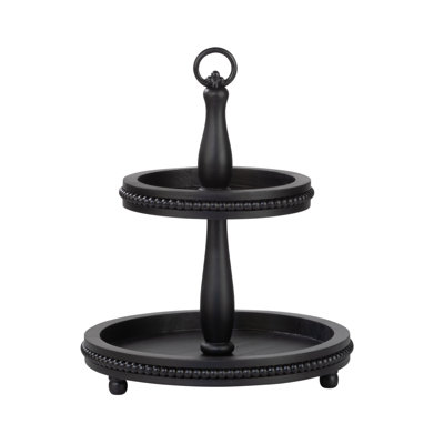 2 Tier Wooden Beaded Display Stand 