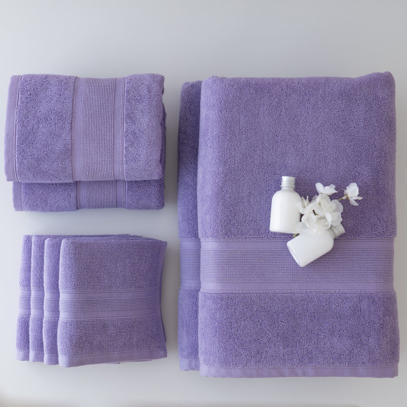 Serviettes de bain en coton turc de qualité supérieure (ensemble de 8 pièces), Glacier