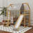 Wooden Loft Bed With House-Shaped Frame And Tent Canopy-1045072733-1045072732