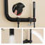 Douche d'extérieur murale moderne en acier inoxydable 304 H 44-1 / 2 po avec douchette de tête efficace et douchette à main-129247441