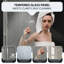 Porte de douche pivotante en aluminium 36-38 "x H 72" semi-sans cadre, verre trempé transparent de 6 mm, installation réversible, facile à installer-129387747