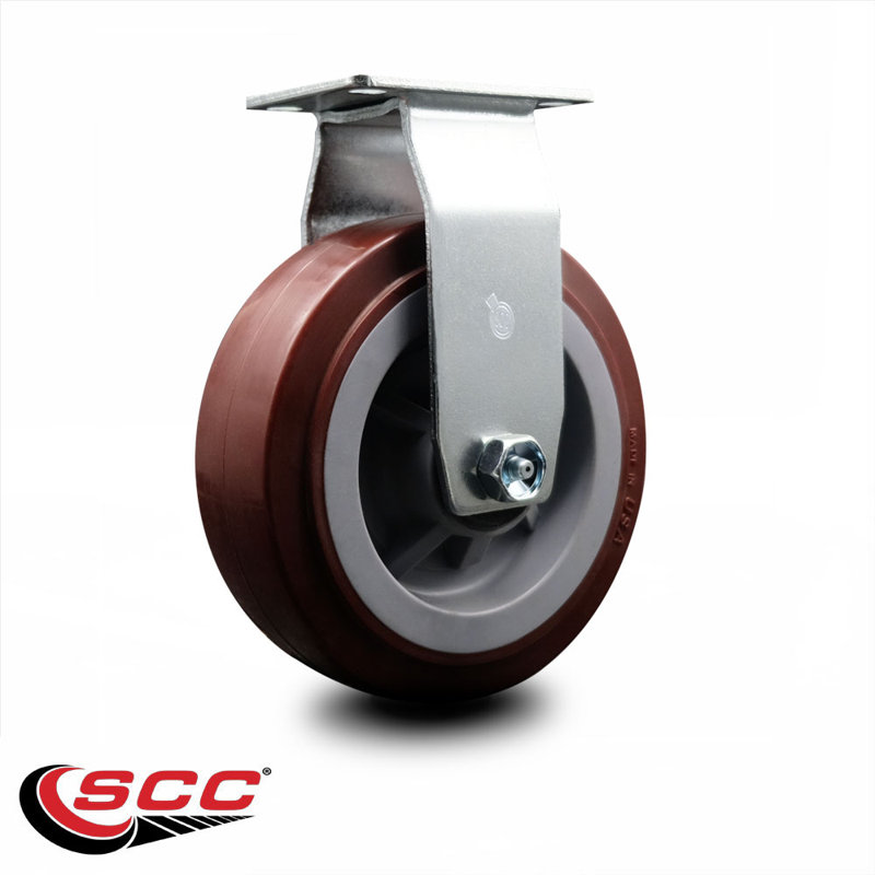 Poly on Polyolefin Wheel Rigid Caster with Ball Bearing