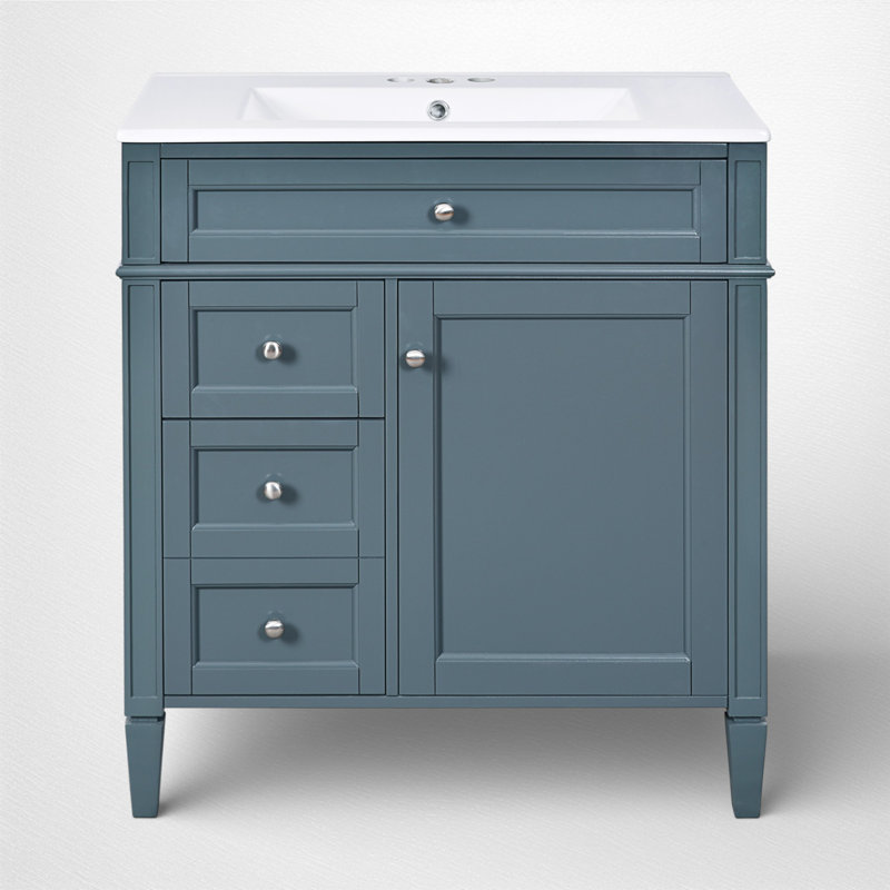 Ensemble de meuble-lavabo simple 30 po, Bleu indigo