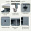 Îlot de cuisine extérieur avec armoire de rangement, plateau en acier inoxydable, support à épices et porte-serviettes