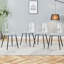 Chaise de salle à manger, chaise en plastique, chaise en cristal sans accoudoirs, ensemble de 4 pièces