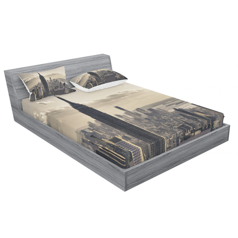 Microfiber Sheet Set, Queen Sheet Set with Fitted Sheet