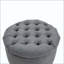 Repose-pieds rond capitonné avec repose-pieds en tissu capitonné avec couvercle amovible