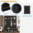 Farmhouse Wide Hall Tree With 8 Hooks, Bench And Open Compartments-2113476728