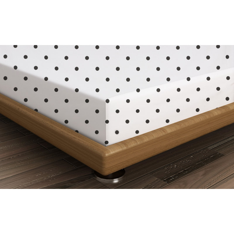 100% Cotton Polka Dots Fitted Sheet