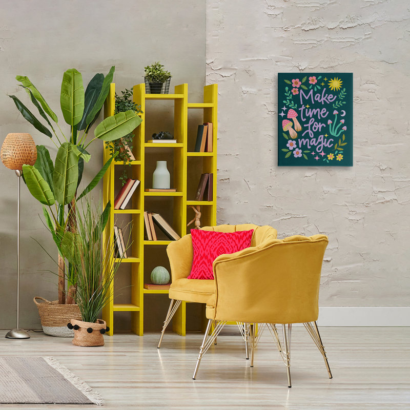 "Time for Magic with Florals", art mural sur toile par Caroline Alfreds, H 20 po x l 16 po