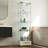 Modern Glass Display Cabinet With Drawer-824379564