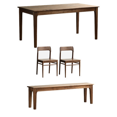 Classic simple solid wood table set