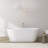 63 Inch Freestanding Solid Surface Soaking Bathtub For Bathroom