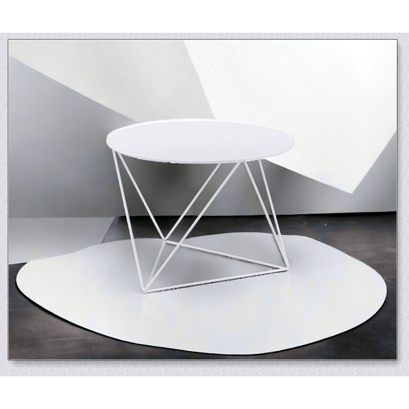 Table d'appoint Epidia, Blanc