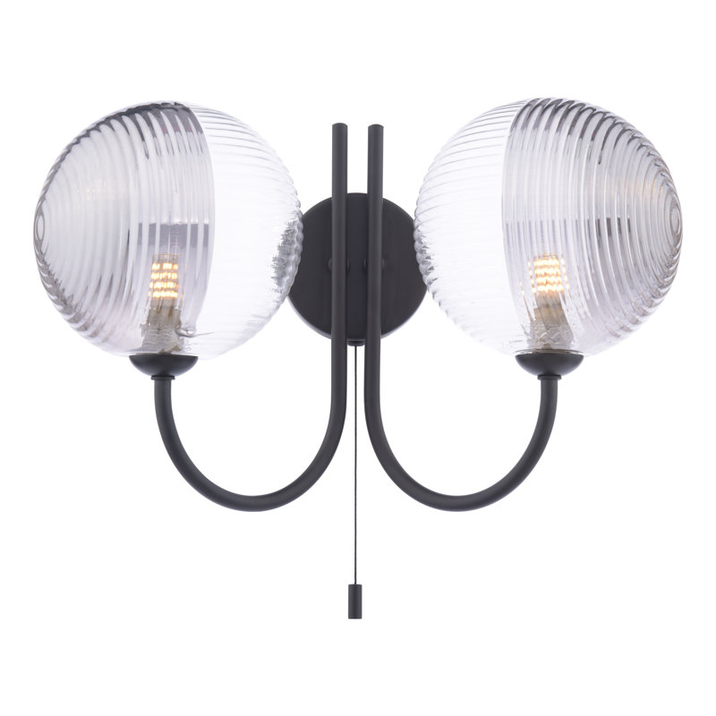 Wall Light, Smoked/Clear