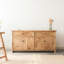 Buffet rectangulaire en bois massif 62,99 "brun