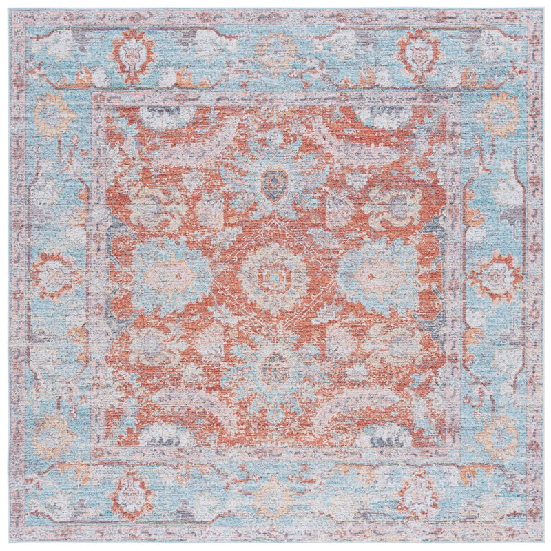 Osvaldas Performance Machine Washable Oriental Rug, Square 6'