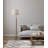 Adaire 58'' Brass an Walnut Traditional Floor Lamp