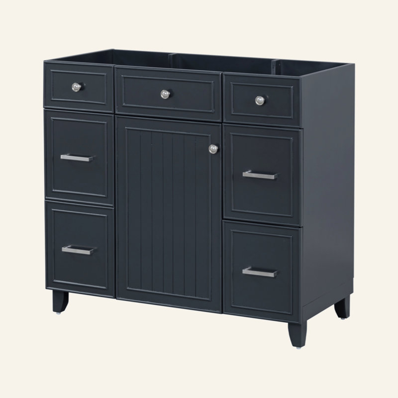 [Cabinet seulement] Meuble-lavabo de 36 po - Noir (lavabo non inclus)