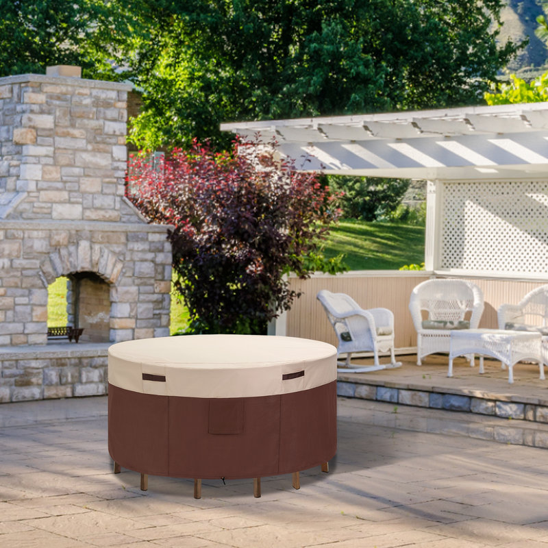 Breathable Patio Dinning Set Cover Round, 30" H x 108" W x 108" D