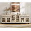 Armoire de rangement avec portes en verre, buffet moderne 3 en 1 avec tablettes réglables et 2 tiroirs, armoire à café pour le salon, cuisine-1066809870-1060083503