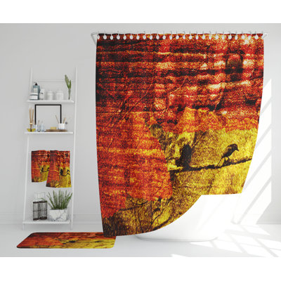 Nerius Polyester Shower Curtain Set