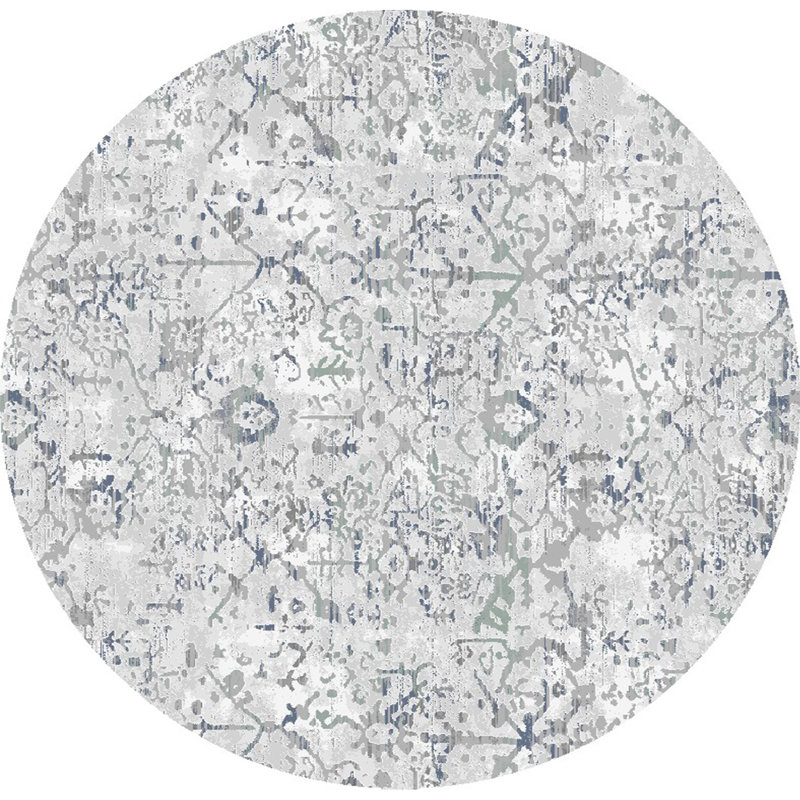 Performance Abstract Indoor Rug, Round 7'10"