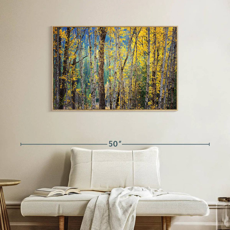 Kootenay Fall II, Cadre flottant en bois naturel, 40 po x 27 po