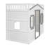 Lit mezzanine simple avec lit blanc gris - et confortable pour une bonne nuit de sommeil en blanc + bois massif gris-121015863-121015866