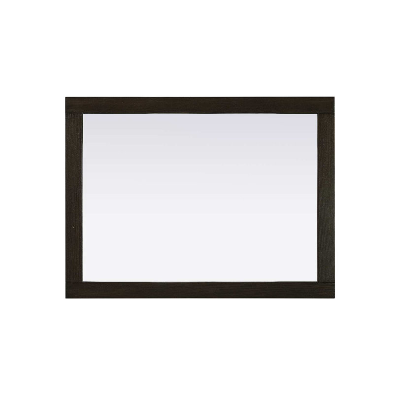 Miroir Noah, Rectangulaire, 36 po x 27 po, Chêne chocolat