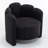 Sherpa Upholstered Barrel Chair-1867781355