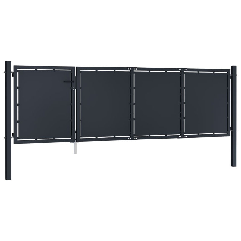 Melynnie Black Metal Gate, 150cm H x 350cm W