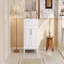 Meuble-lavabo 24 po avec lavabo supérieur, armoire de rangement moderne avec 2 portes à fermeture douce et tablette réglable, structure en bois massif-120194462
