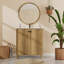 Meuble-lavabo peu encombrant avec lavabo en céramique, gris antique, facile à assembler