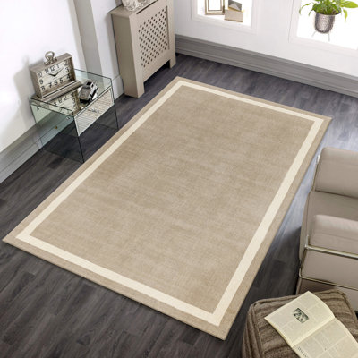 Anyi Hand Loomed Beige Rug