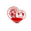 Christmas Stamp Piece Porcelain China Dinnerware Set - Service for 6