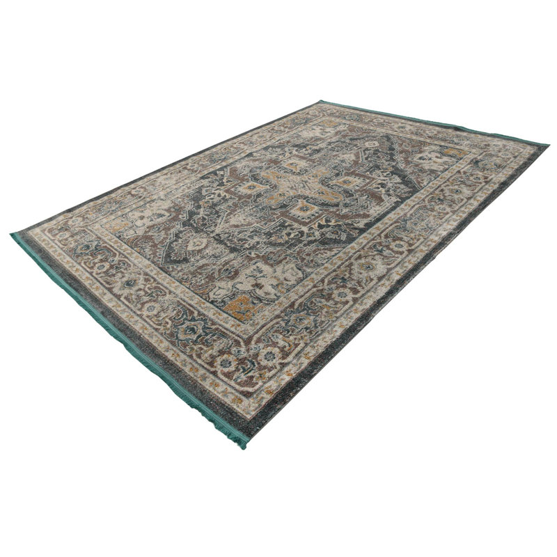 Tapis contemporain de couleur fumée Mulvihill, Rectangle 9 pi x 12 pi