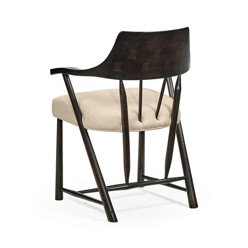 Casually Country Arm Chair, Tan, Medium Walnut