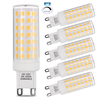 40 Watt Equivalent, G9 LED Dimmable Light Bulb (3000K) G9/Bi-pin Base