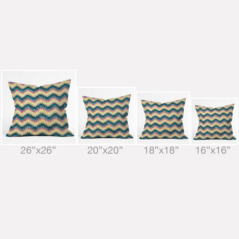 Belle Crazy Chevron Throw Pillow, 16" x 16"