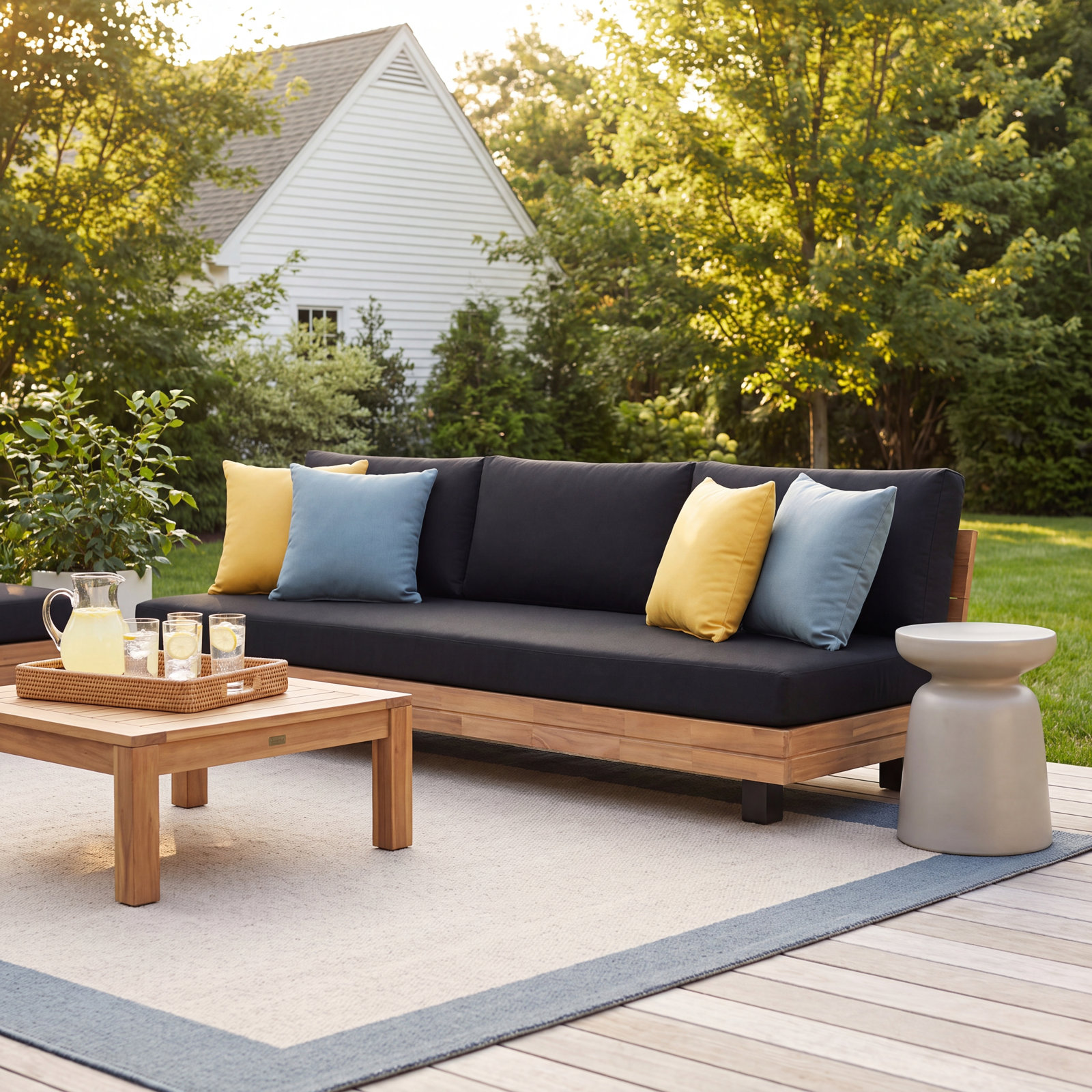 Veridian 91" Acacia Patio Sofa