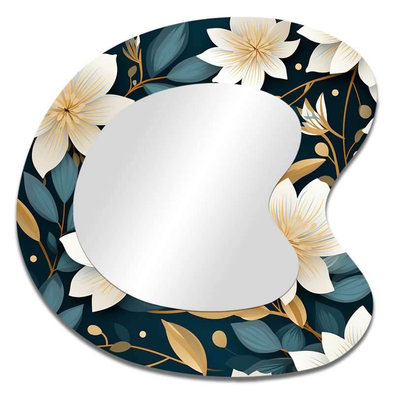 Grand miroir mural blanc traditionnel zen, 33 po x 33 po