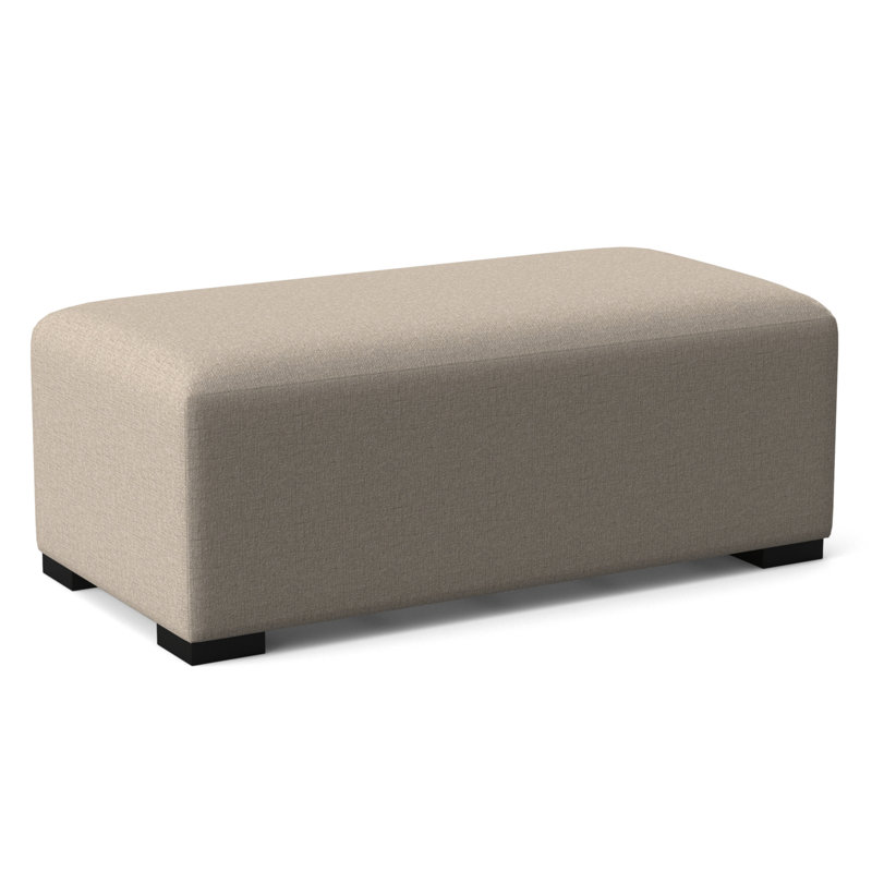 Campos Ottoman, Black, Eggshell Crypton Performance; 0884-93