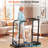 Walking Pad with Long Handrails for Seniors - Compact Treadmill with Incline for Home, Recovery Machine with Wheels, Remote Control, LED Display, Cup & Phone Holder