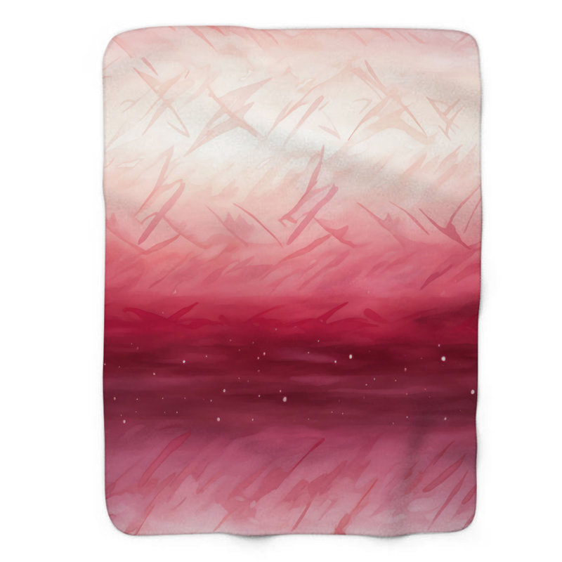 Couverture rose en sherpa de qualité supérieure 1 pièce, Grand lit