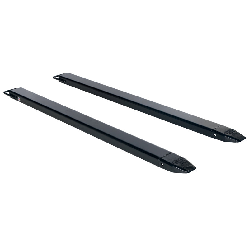 FORK EXTENSIONS 4" X 96" STANDARD BLACK (PAIR), 2.3125" H x 8.375" W x 87.625" D