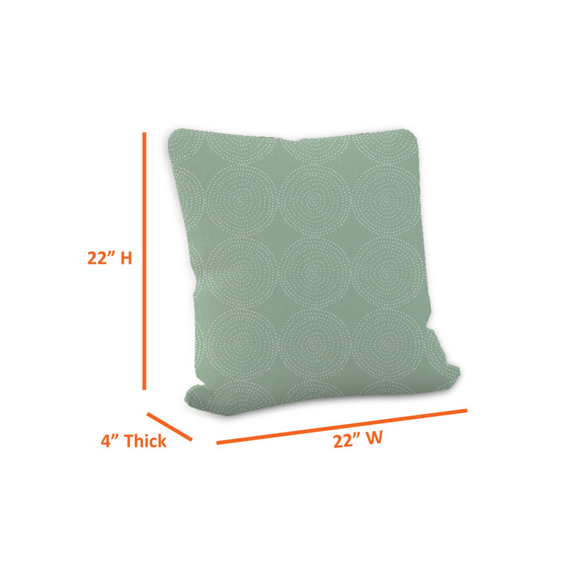 Indoor / Outdoor Green Square Throw Pillow Cover, 55.9cm x 55.9cm