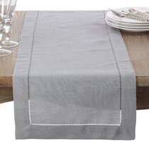 Heather Gray Linen Table Cloth — FOLD